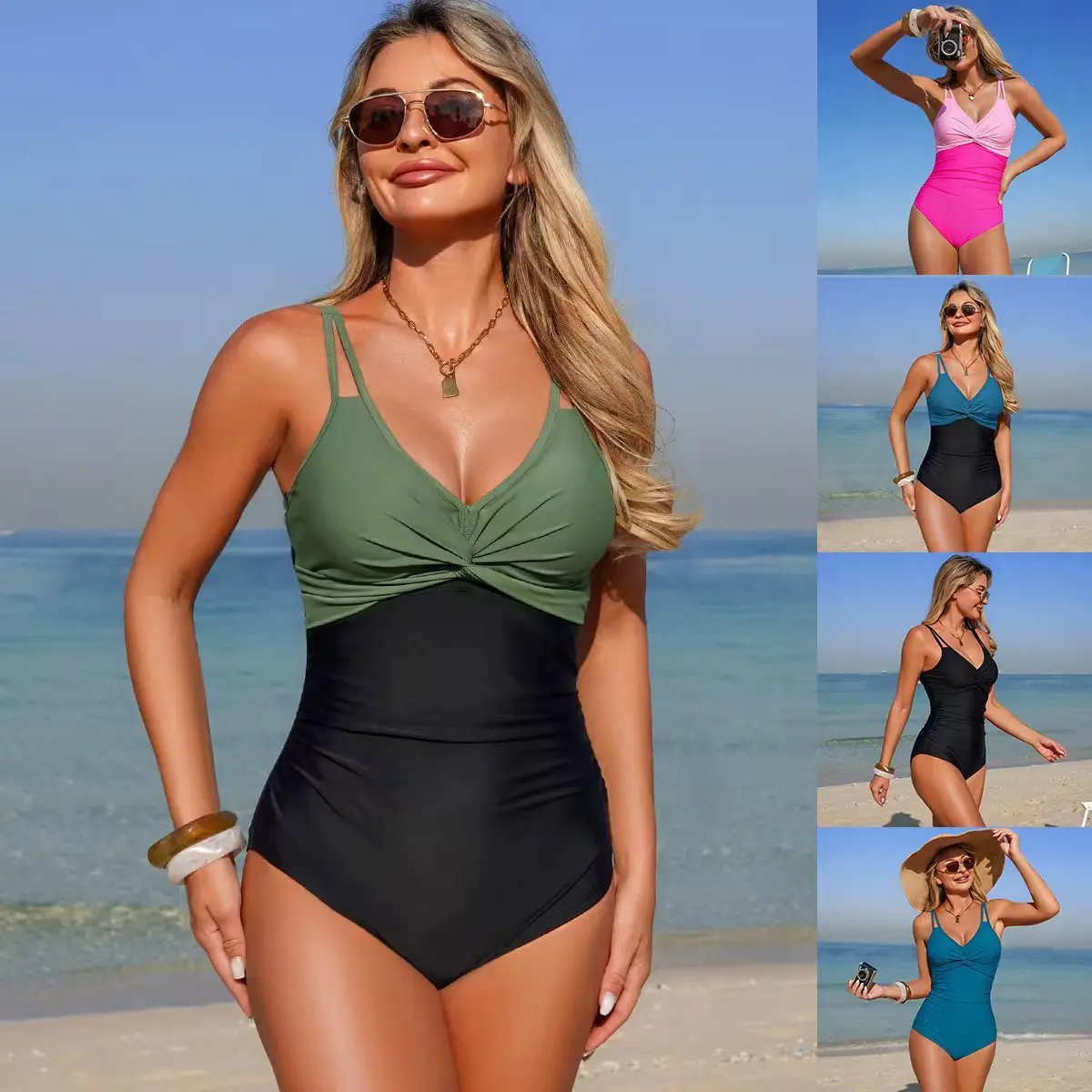 2026 One-piece Swimsuit Women's Sexy Tight Sports Bikini Swimsuit