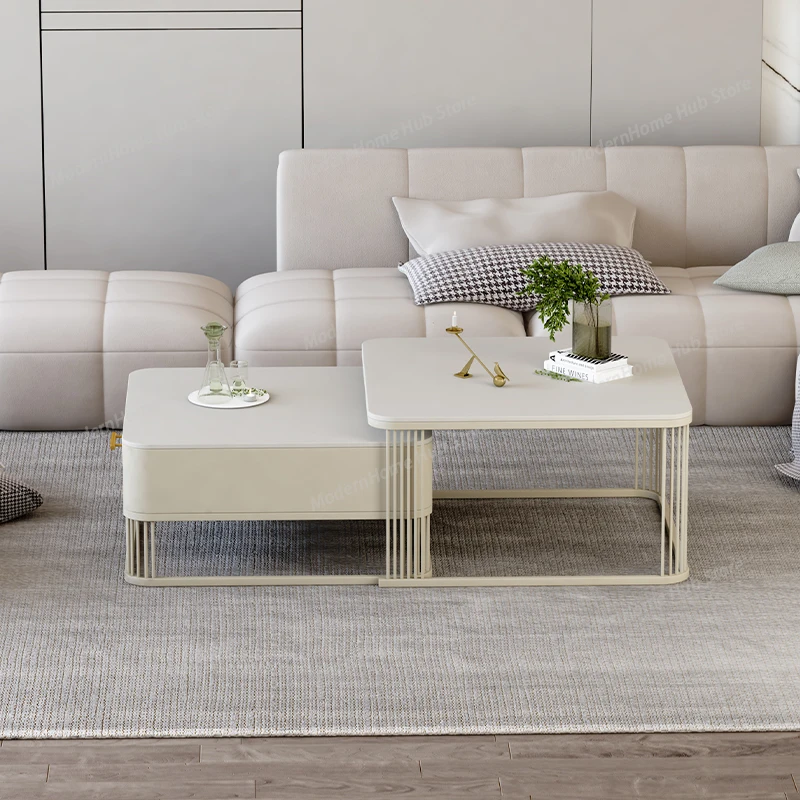 Minimalist Style Coffee Table Drawers Storage Nordic Design Coffee Table Modern Unique Stolik Kawowy Living Room Furniture