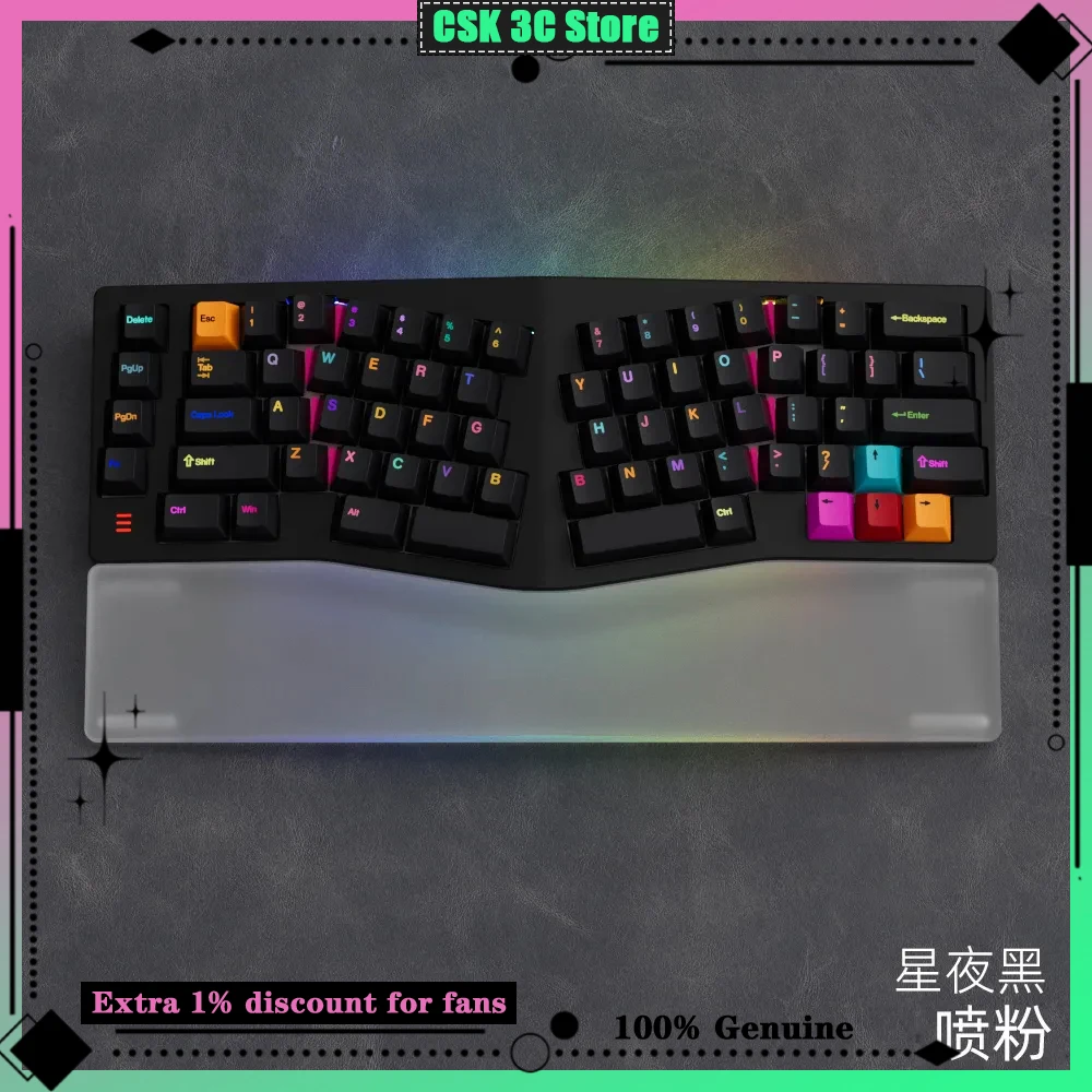 MMD  Alice EIF68 Triple-Mode Mechanical Keyboard CNC Aluminum Case Hot-Swappable Custom Keyboard VIA Supported Free Wrist Rest