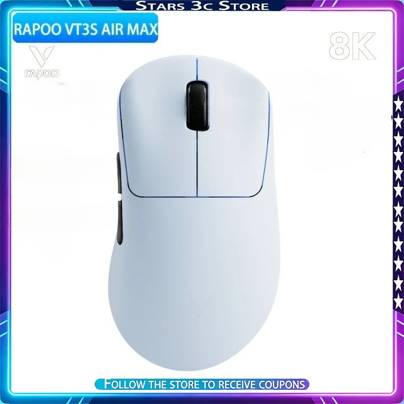 RAPOO VT3s Air MAX Mouse Wireless 8K Small To Medium-hand Size Design Lightweight and Long Range Low Latency Gaming Mouse