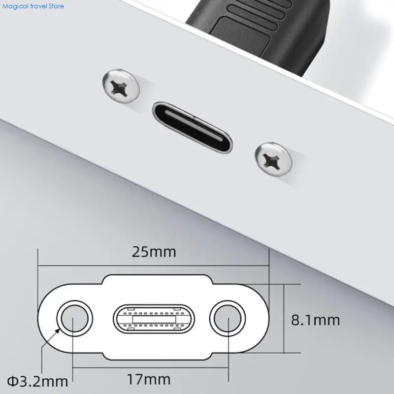 N2UB Multifunctional Type C 5P Adapter Cable With ABS Housing Enhances Durability And Performances Power Cord