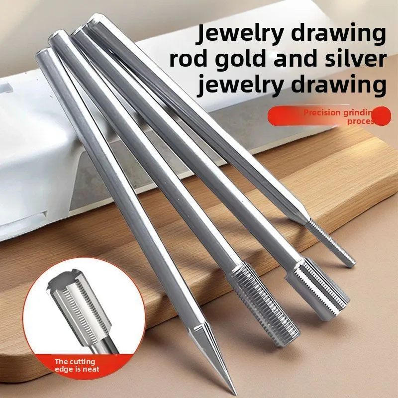 Tungsten Carbide Burr Gourd Shape Jewelry Engraving Tool - for Bracelet Gold Drawing Texture Carving Professional DIY Polishing