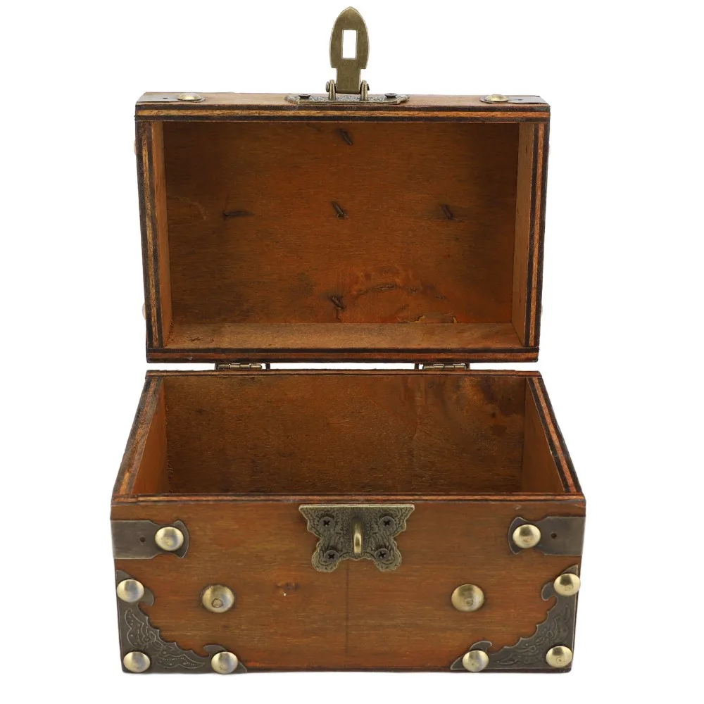 2pcs Combination Lock Vintage Storage Box Wooden Charming Keepsake Storage Box Small Decorative Storage Box Jewelry Display