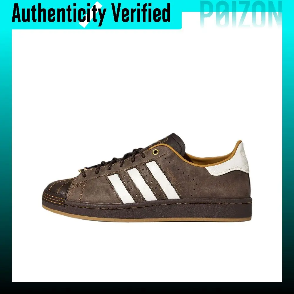 Adidas Originals Superstar 2 Low top Skateboard Shoes Unisex Dark Brown HP7108