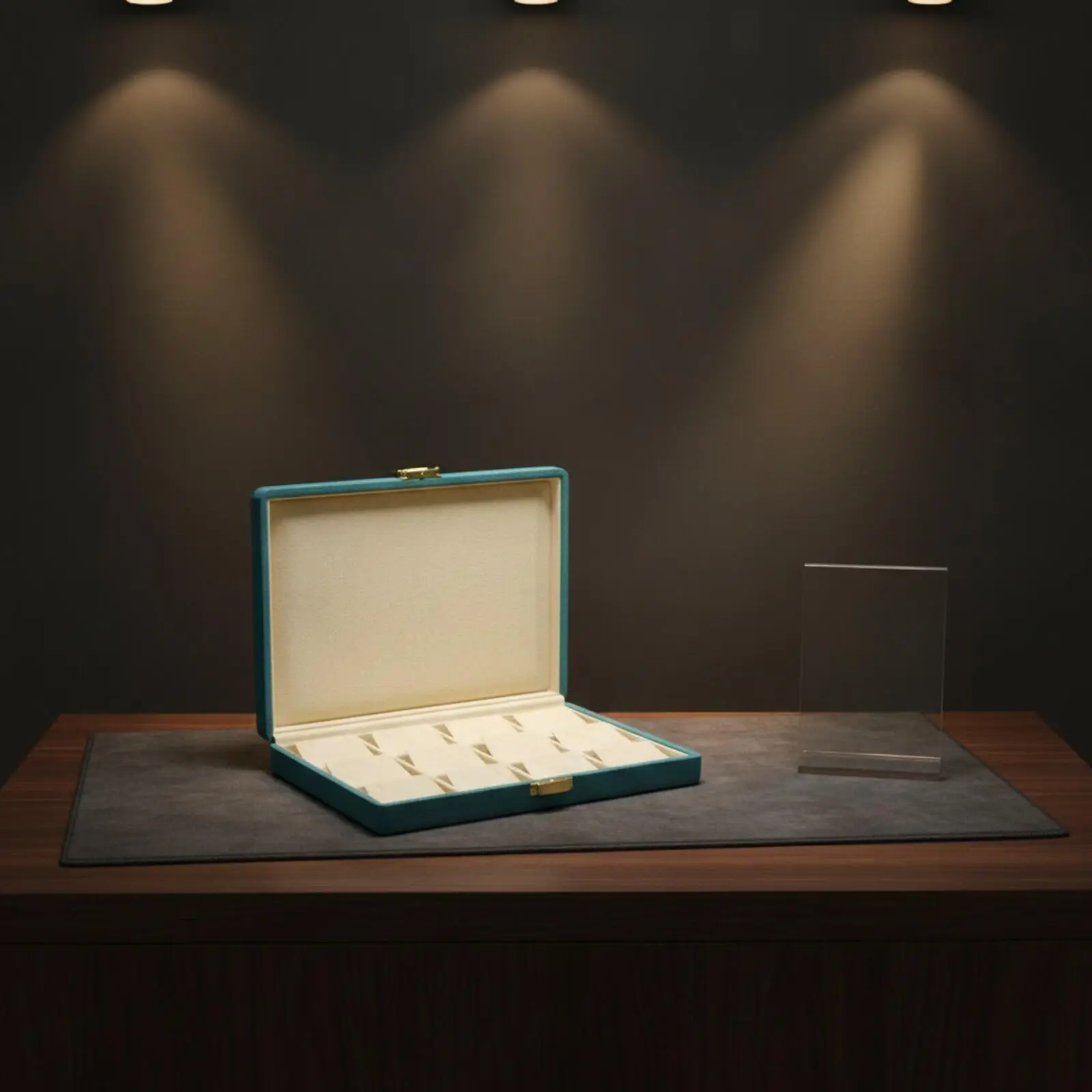Jewelry Storage Box with Hinged Lid | Soft-Lined Interior, Compact Design, Jewelry Case with Clasp, for Dressing Table