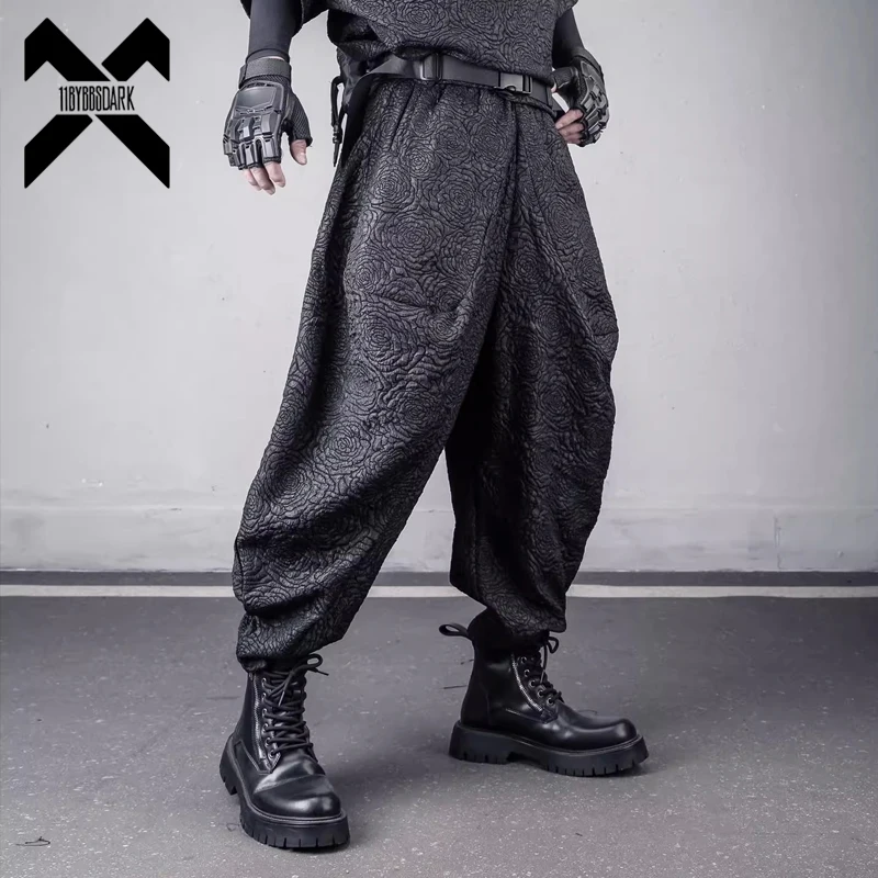 2026 Dark Joggers Harem Pant Men's Loose Wide Leg Pants Summer Streetwear Trousers Goth Punk Sweatpants
