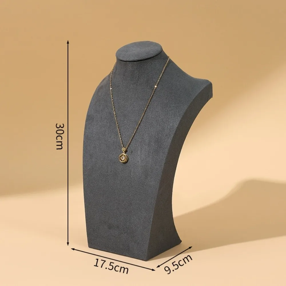 Durable Velvet Cloth Display Stand Human Shape Neck Mold Mannequin Bust Counter Use Ornament Holder Home Showcase