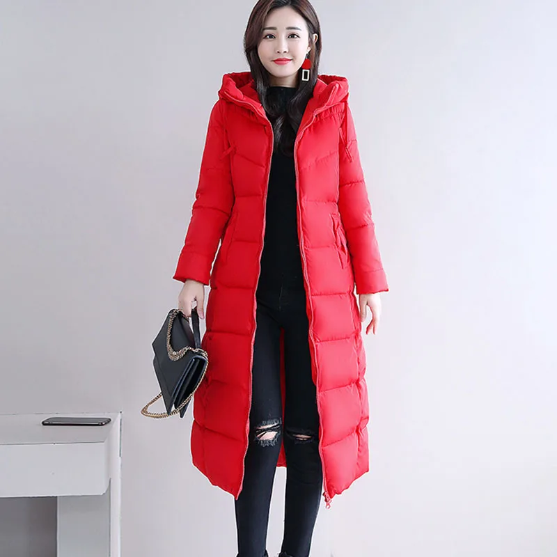 Parker Winter Warm Hooded Women Cotton Jacket 2025 New Solid Color Slim Coat Thick Long-Sleeved Fashion Women Cotton Jacket H424