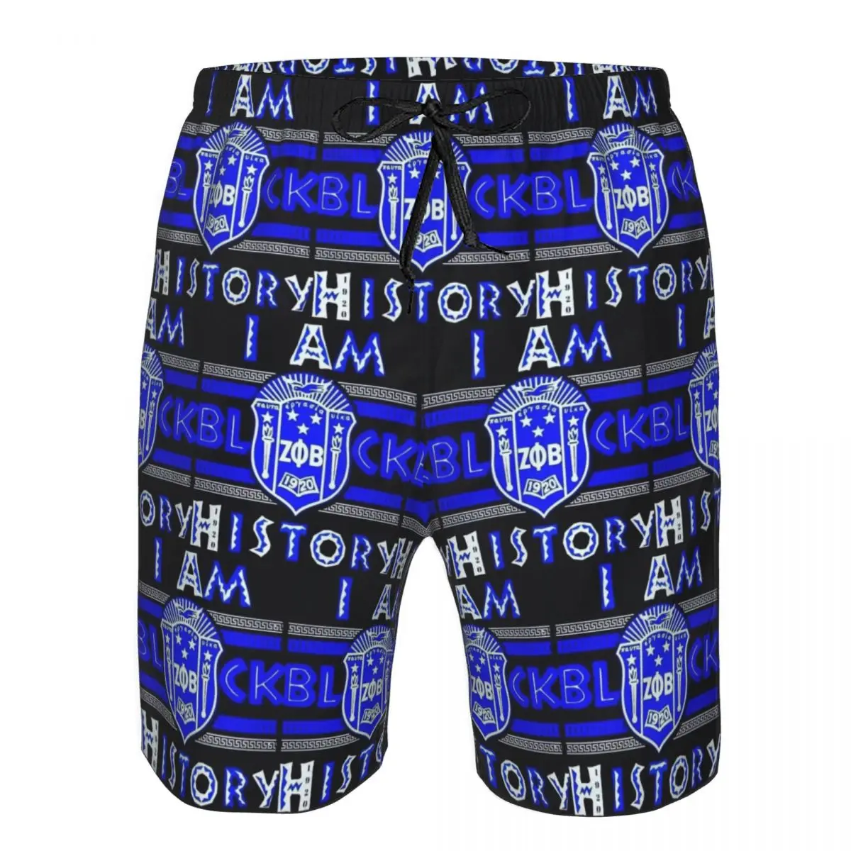Zeta Phi Beta Greek Letter 1920 ZOB Trunks Beach Board Shorts Casual Quick Dry Swim Summer Men Pants