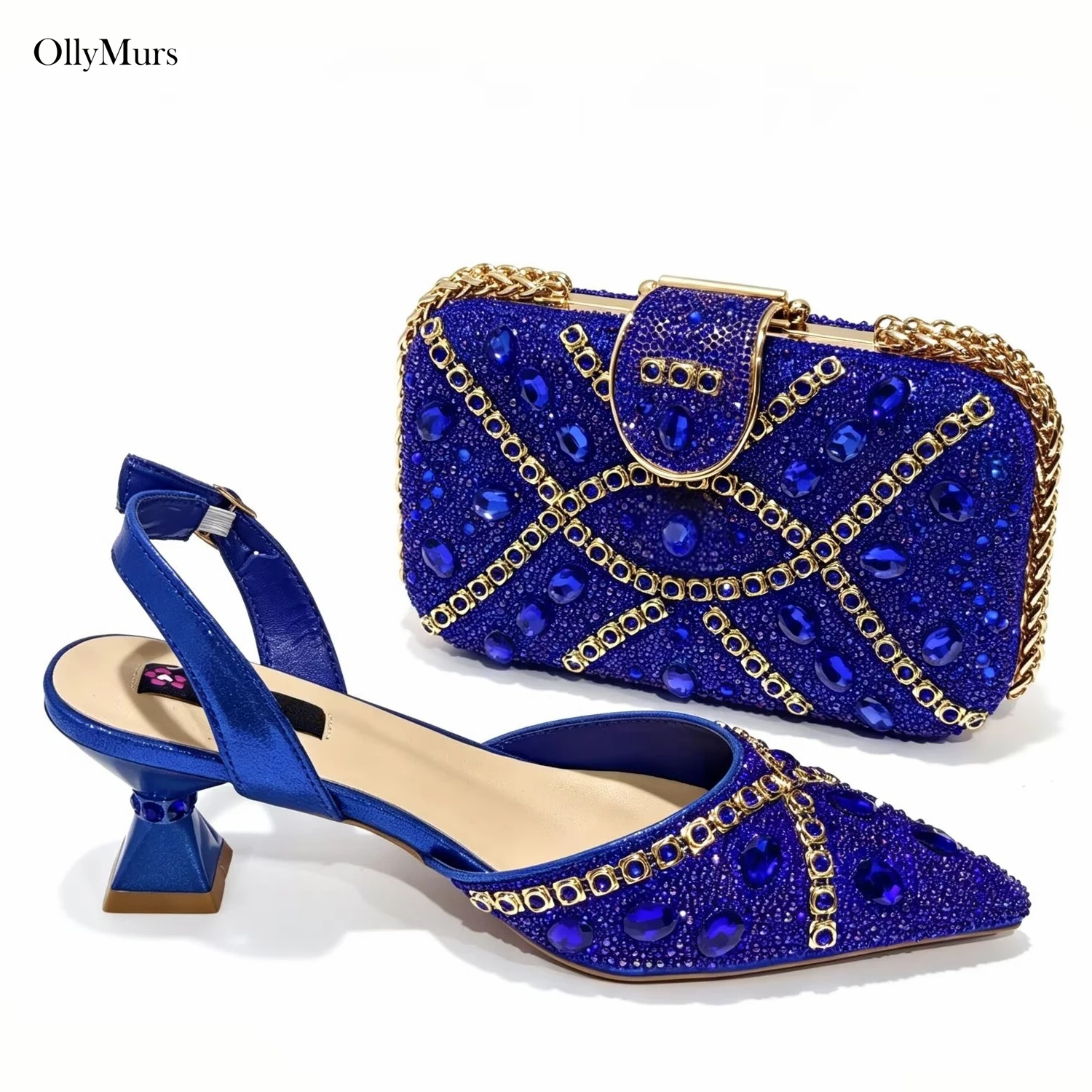 New Arrival Elegant Sandals Shoes And Matching Bags Set Italian Style Woman High Heels Shoes And Bags Set For Evening Party