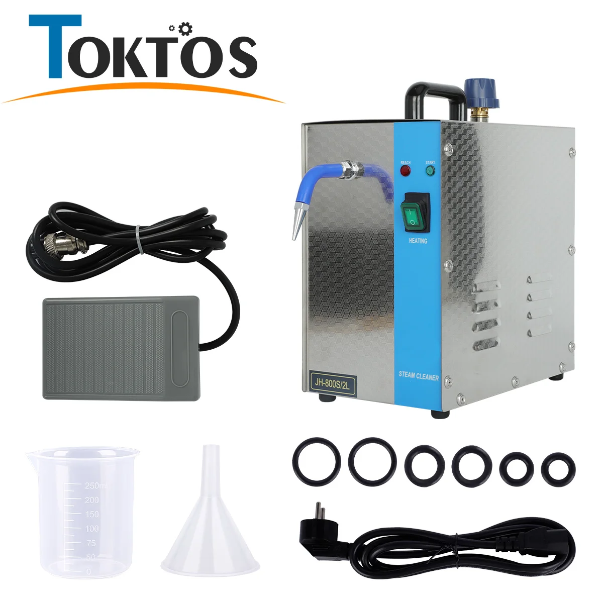 TOKTOS 2L 1300W High Pressure Steam Cleaner Jewelry Cleaning Tool Dental Cleaning Steamer Professional Equipment