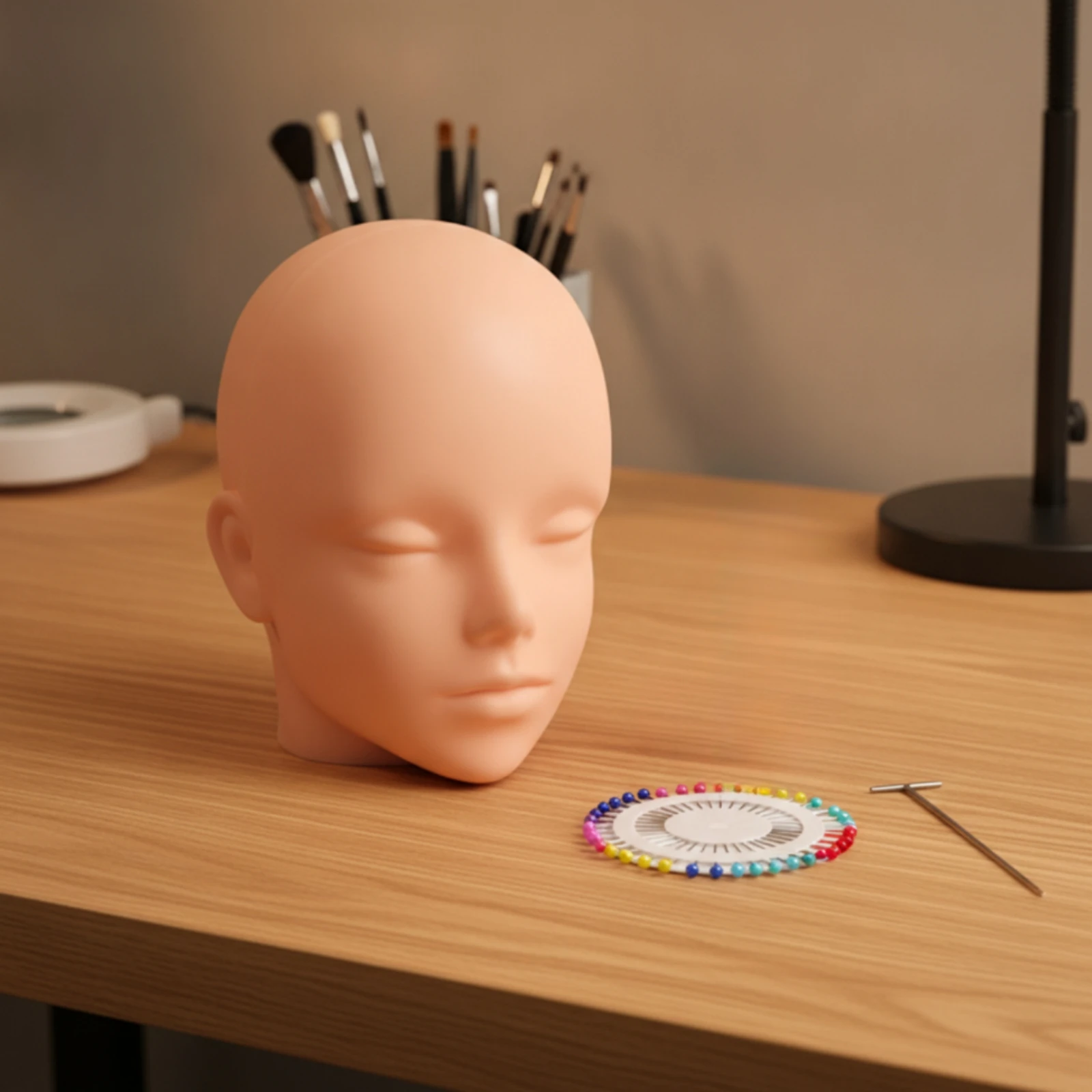 Anime Mannequin Head Soft PVC Bald Mannequin Head Professional Smooth for Cosplayers, Salon, Countertop