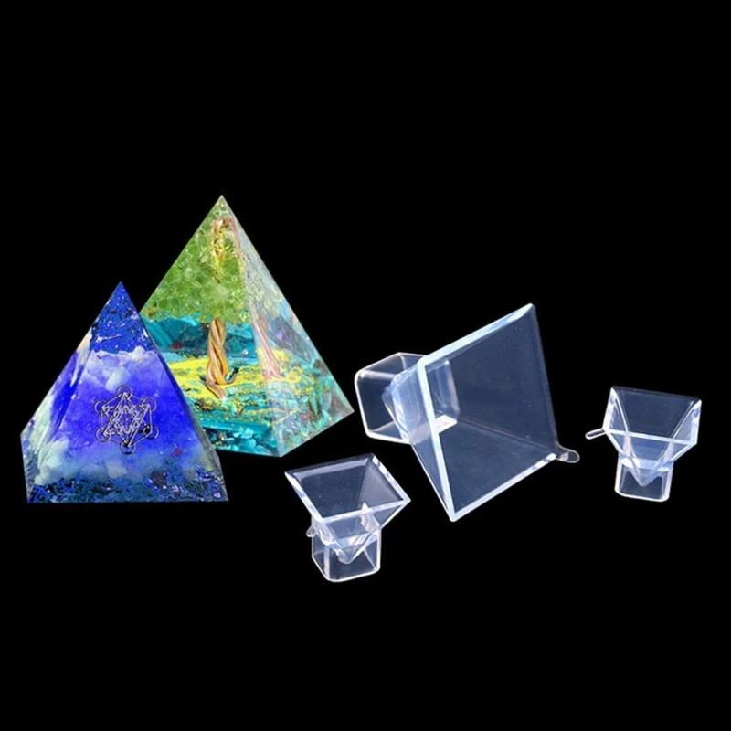  3D Pyramid Crafts Silicone Mold Suitable for Epoxy Resin Diy Craft Dried Flower Ornament Jewelry Making Home Decoration