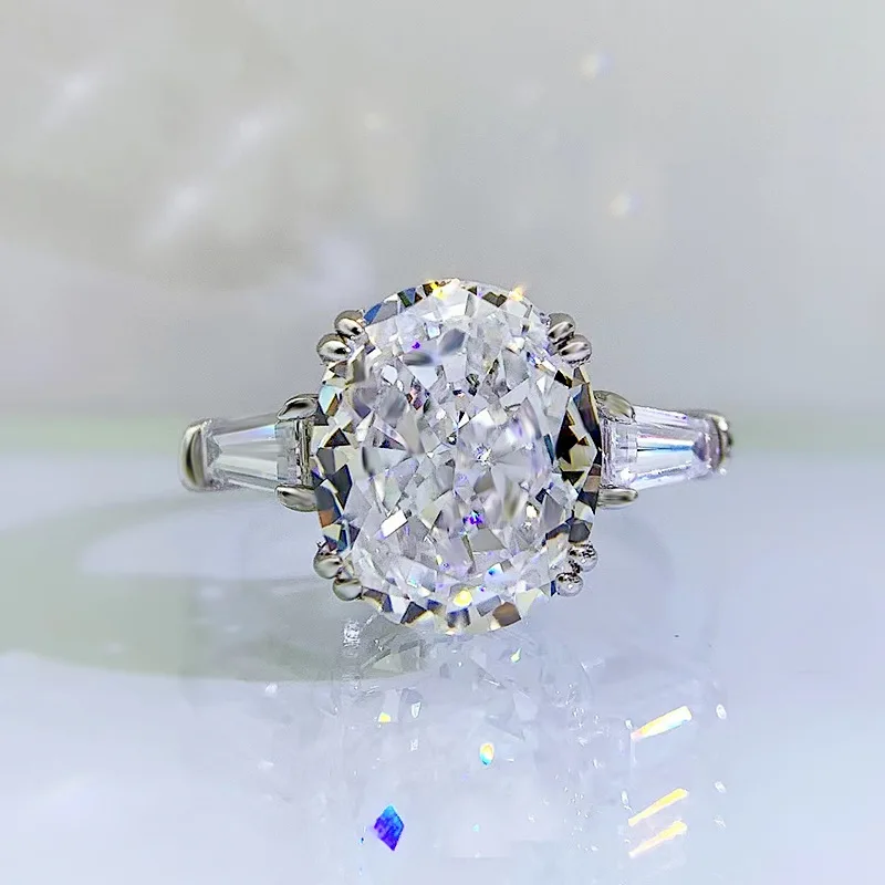 Real 925 Sterling Silver Similar Moissanite Ring for Women Birthday Gift Wedding Engagement Ring  Fine Jewelry Diamond