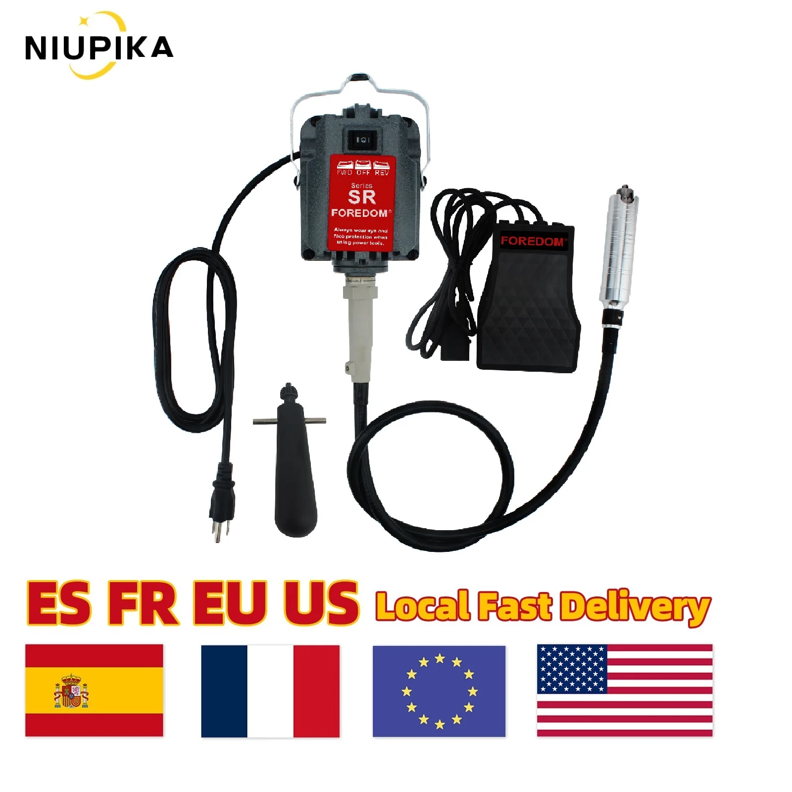 SR Grinder Flexshaft Rotary Hanging Motor Foredom Full Set Flexible Shaft Polishing Machine Burnishing Grinding Rotary Tool Kit