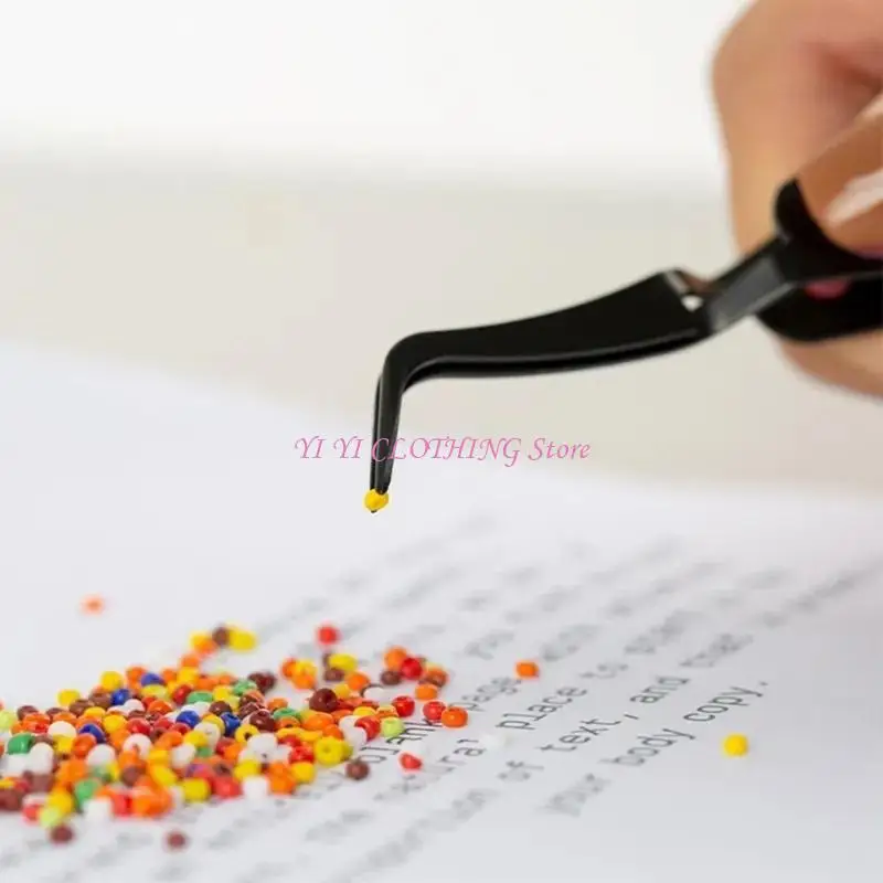 N5KF Durable Reverse Grip Tweezers DIY Jewelry Tool Soft Grip Tweezers