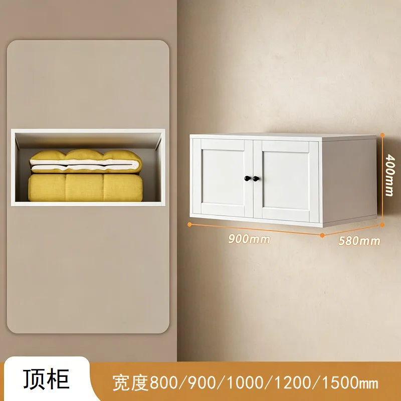 Wardrobe Cream Wind White Floor Iron Bedroom Simple Pressure Wardrobe Household Clothing Storage Storage Storage Cabinet