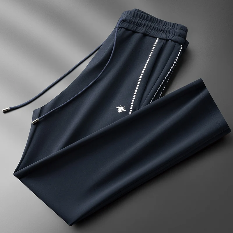 Skin-Friendly, Light Luxury, High-End Old Money Style Men's Autumn and Winter Straight-Leg Loose Versatile Breathable Wrinkle-Free Casual Trousers