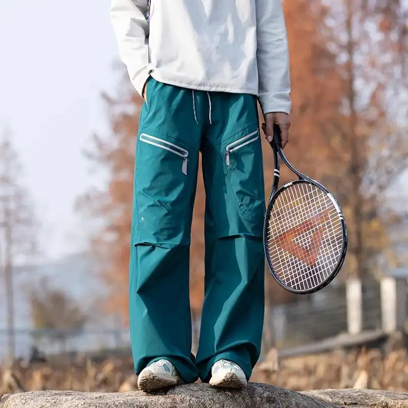 Men's and Women's 3-Layer Functional Pants for Outdoor Activities, Waterproof, Windproof, Quick-Drying, Loose, Straight, Lightwe