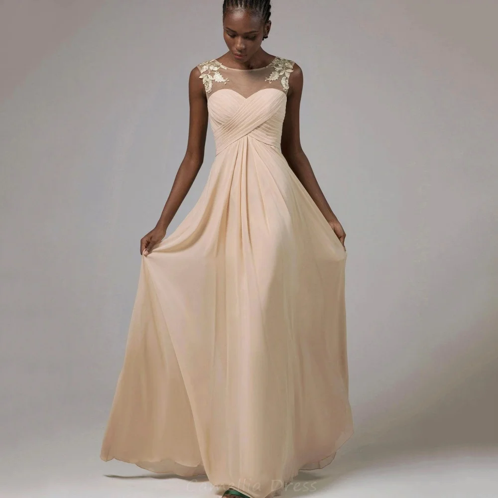 Customized Mother of the Wedding Dress Chiffon Applique Formal Gown Women A Line Tank Elegant Evening robes