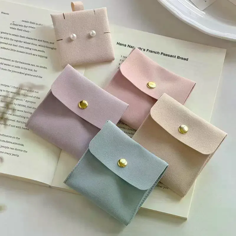 Microfiber Velvet Bag Jewelry Presents Bags for Earrings Necklace Christmas Wedding Gift Package Candy Favor Bag