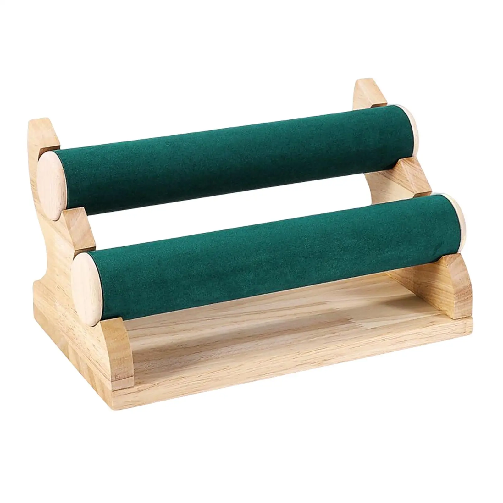 Display Stand Holder Organizer Wood Jewelry Rack Showcase for Bracelets Watches Necklaces Bangles Rings Earrings Headband